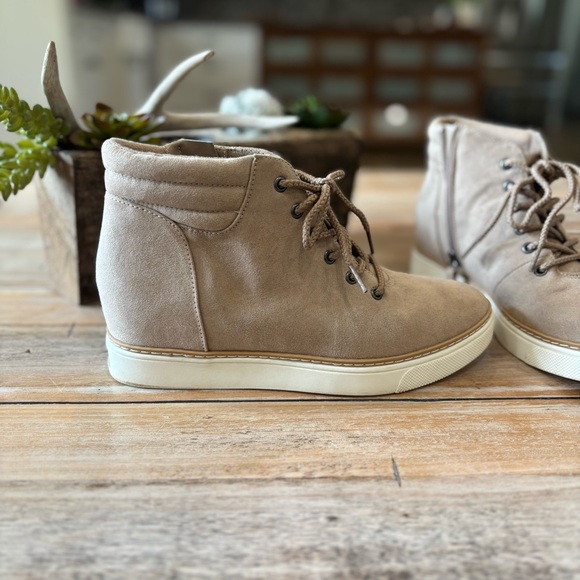 Dr Scholls Women's 8M Irene High Top Wedge Zip Lace Up Sneaker Boot - Picture 2 of 11